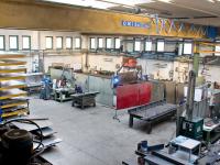 View of laser-cutting and welding department from above